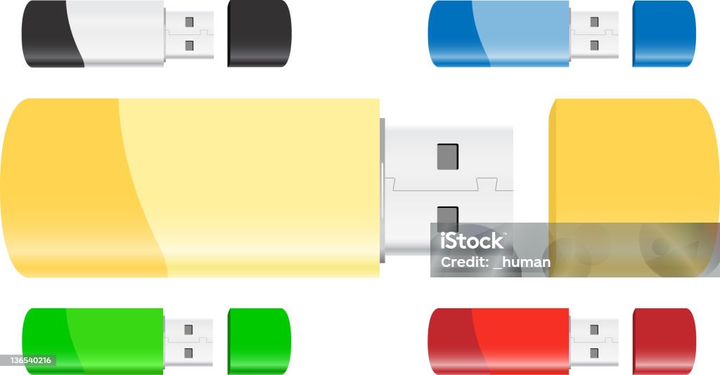 Unidades Flash USB - Vetor de Pen drive royalty-free