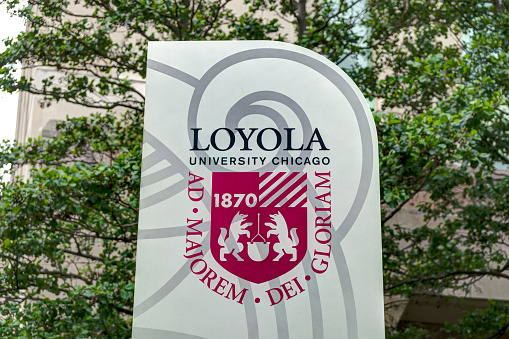 Campus Logo on the campus of Loyola University Chicago.