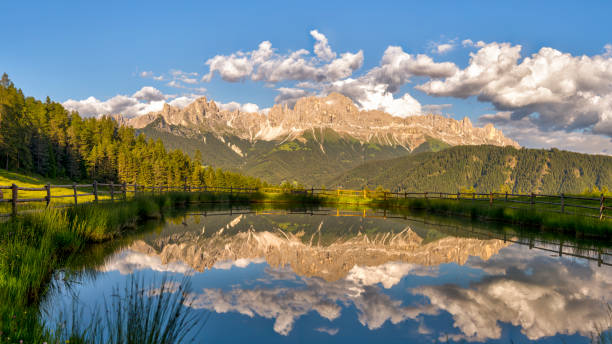 Rosengarten - Catinaccio with Lake Wuhnleger Rosengarten - Catinaccio seen from Lake Wuhnleger catinaccio stock pictures, royalty-free photos & images