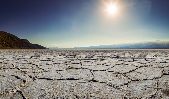 Death Valley in the Mojave Desert, view from Badwater Basin
