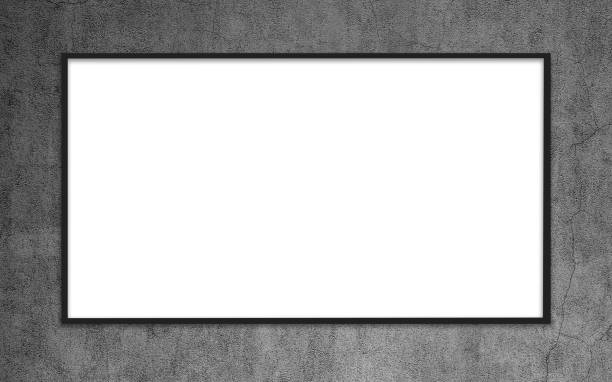 istock Big blank poster on concrete wall 1365404181