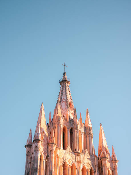 Cathedral in San Miguel de Allende in Mexico stock photo