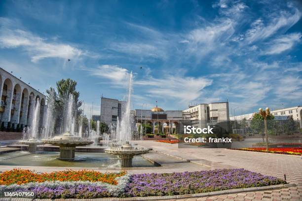 Government Offices In The City Center Of Bishkek Kyrgyzstan Stock Photo - Download Image Now