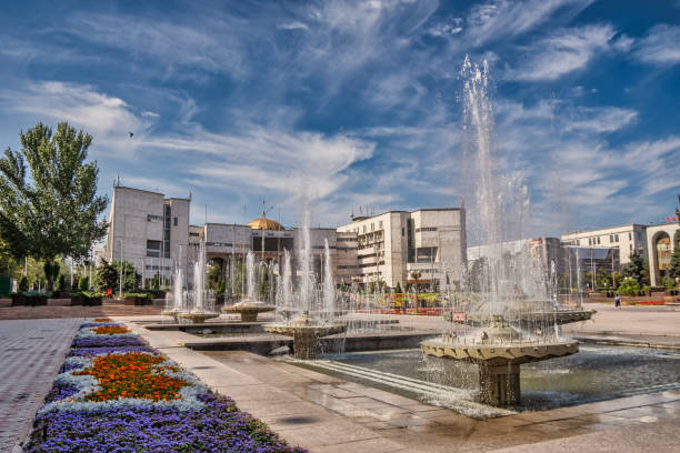 Government offices in the city center of Bishkek, Kyrgyzstan Government offices in the city center of Bishkek, Kyrgyzstan bishkek photos stock pictures, royalty-free photos & images
