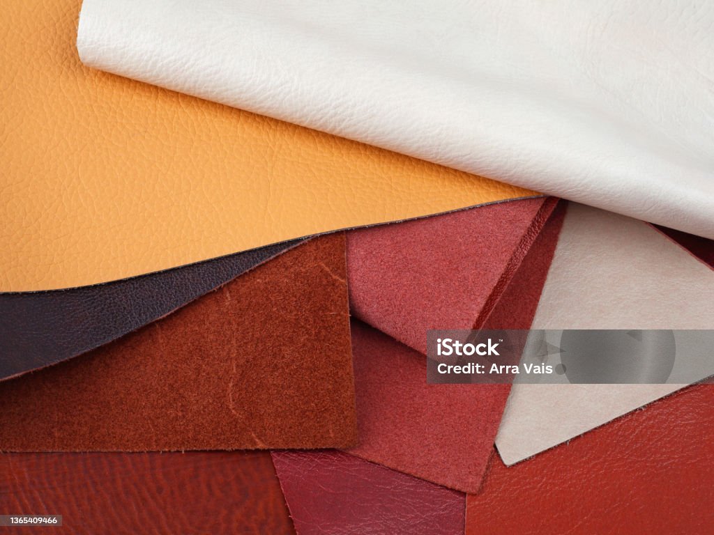 Leather Sample Texture Natural Leather Textures Samples Stock Photo - Download Image Now ...