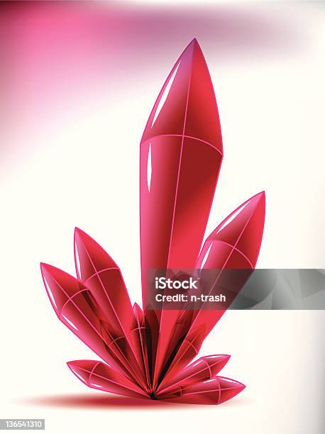 Ilustración de Cristal Rojo y más Vectores Libres de Derechos de Cristal - Estructura física - Cristal - Estructura física, Cristal - Material, Gema - Fenómeno natural