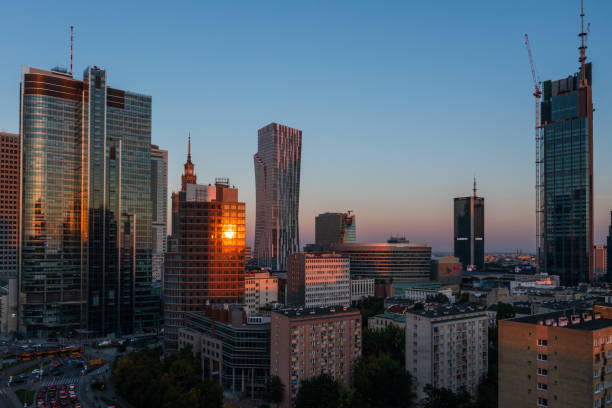 Warsaw - Rondo ONZ stock photo