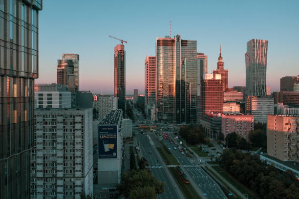 Warsaw - Rondo ONZ stock photo