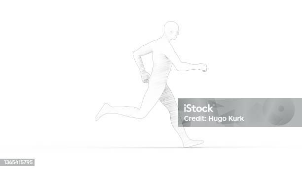 3d Rendering Of A Computer Model Human Running Isolated Stock Photo ...