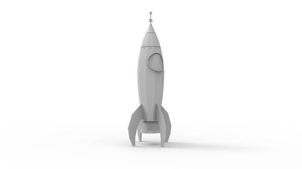istock 3D rendering of cartoon toy rocket ioslated on white background 1365415848