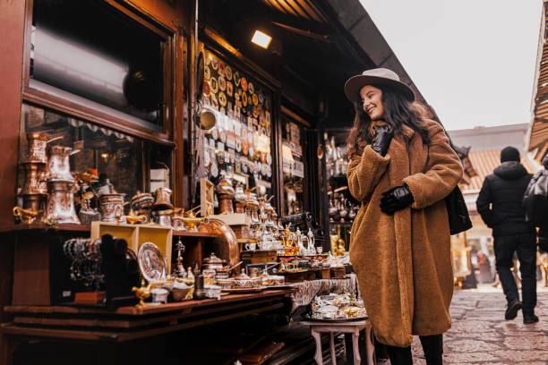 istock Female young traveler exploring new city 1365417441