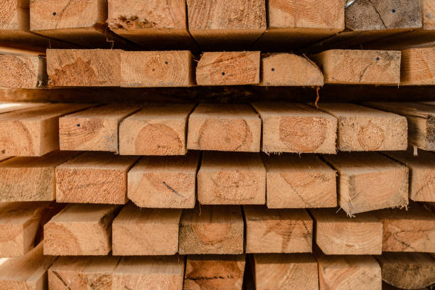 istock Wood background. Pile of planks. 1365417721