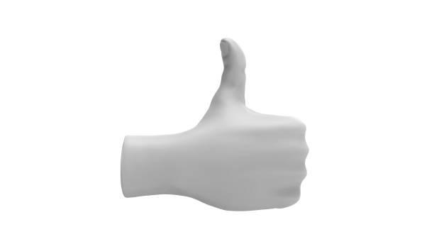 istock 3D rendering of a thumb up isolated in white background 1365417758