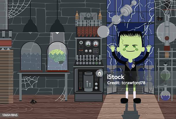 Monsterboy En Laboratoire Vecteurs libres de droits et plus d'images vectorielles de Laboratoire - Laboratoire, Frankenstein, Fantasmagorie