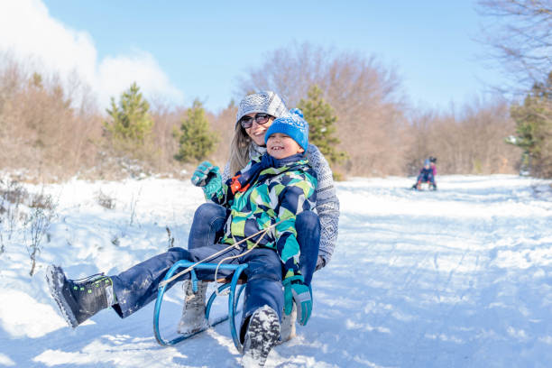 istock Sled ride with my mum 1365419820