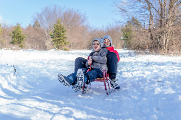 istock Sled ride with my mum 1365419845