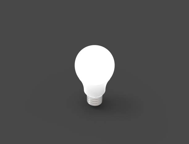 istock 3D illustration of a LED light bulb in studio background 1365419889