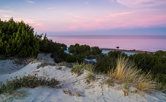 Panoramic view of the sea of Capo Comino, east coast of Sardinia