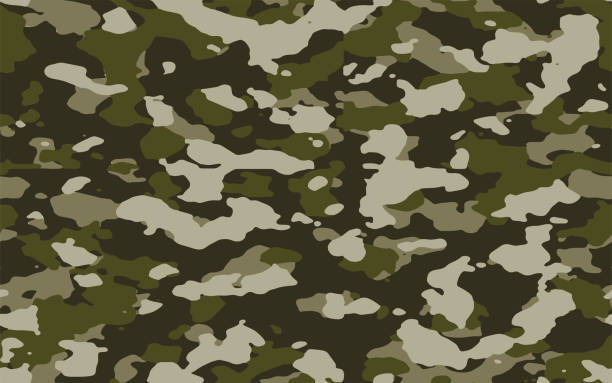 istock Seamless Military Camouflage Texture Pattern. Jacket Pants Shirt and Shorts Fabric Print 1365423835