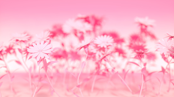 3d rendering of Flower Nature Background