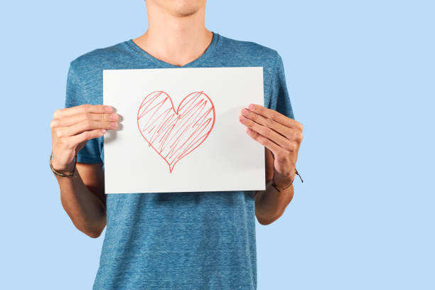 istock Guy with love concept poster. Isolated 1365432247