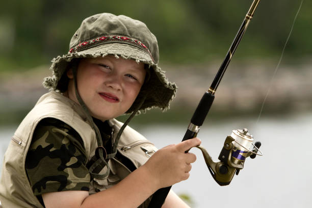 istock Kid fishing 136543305