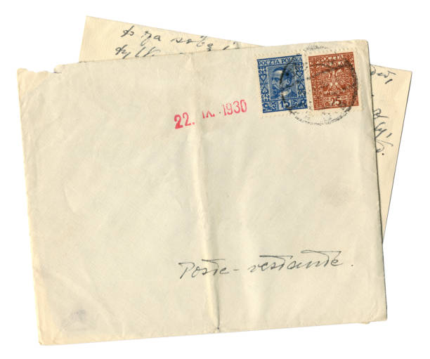 istock Envelope and letter from Poland, 1930 1365433571