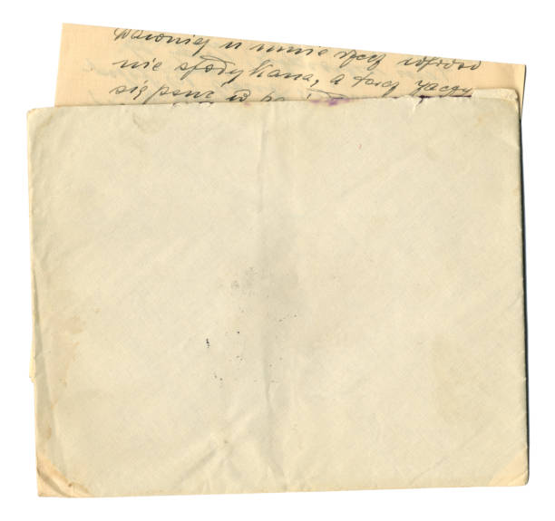 istock Old blank envelope with letter written in Polish, 1930s 1365433620
