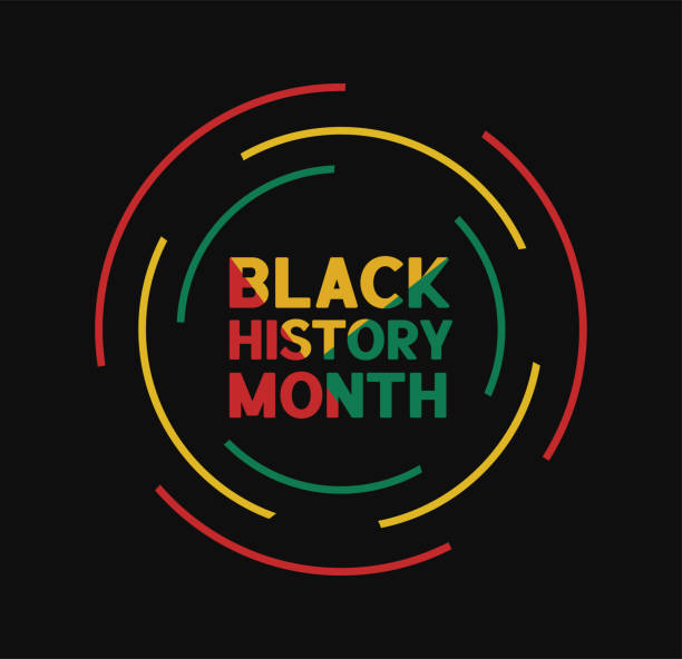 tło miesiąca czarnej historii, plakat, karta. wektor - civil rights obrazy stock illustrations
