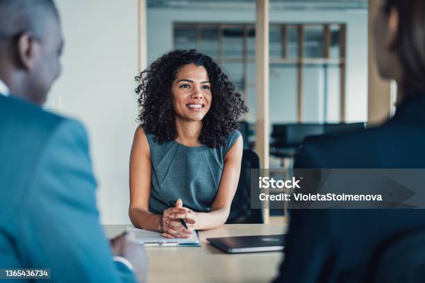 Group Of Business Persons Talking In The Office Stock Photo - Download Image Now - Advice, Financial Advisor, Lawyer