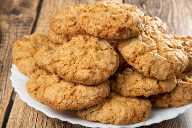 istock Oatmeal cookies with sunflower seeds. 1365441424