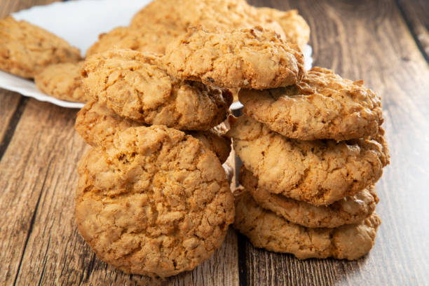 istock Oatmeal cookies with sunflower seeds. 1365441428