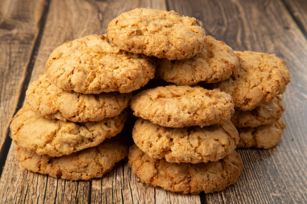 istock Oatmeal cookies with sunflower seeds. 1365441429