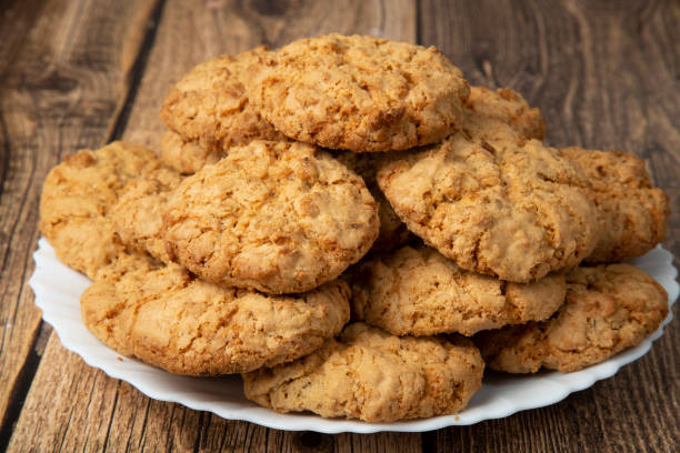 istock Oatmeal cookies with sunflower seeds. 1365441430