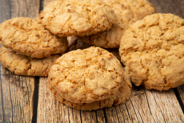 istock Oatmeal cookies with sunflower seeds. 1365441448