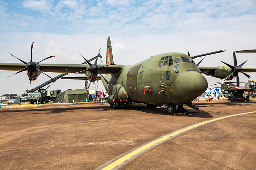 Bangalore, Karnataka, India - February 20, 2015: The tenth edition of Aero India was held from 18th to 22nd February 2015. The main attraction of this year was the Make in India campaign by Prime Minister Narendra Modi. A total of 72 aircraft were part of the air show. The main attraction of the event was the fly past and demonstration by HAL Tejas, HAL Light Combat Helicopter, Sarang display team and air display teams from Sweden, UK, Czech Republic and Open sky jump by US Special forces. A total of 11 foreign military aircraft on display, out of which a majority of them from the United states including two F-15C Eagles, two F-16C Fighting Falcons, one Boeing KC-135 tanker, one C-17 Globemaster III and a P-8A Poseidon maritime surveillance aircraft.