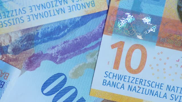 Swiss Francs banknotes