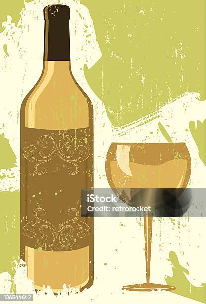 Chardonnay - Stockowe grafiki wektorowe i więcej obrazów Alkohol - napój - Alkohol - napój, Bez ludzi, Białe wino