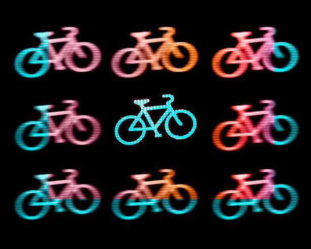 istock Colourful bicycle symbol abstract wallpaper 1365453290