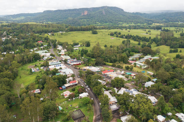istock Aerial view of Nimbin, Australia 1365458495
