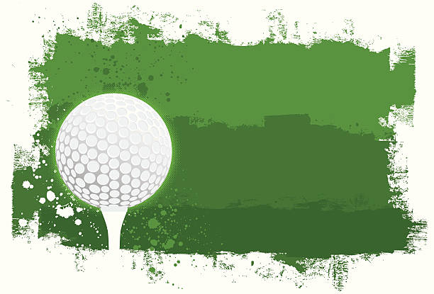 ilustrações, clipart, desenhos animados e ícones de fundo de grunge de golfe - golf background