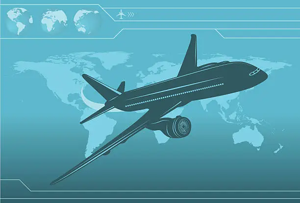 Vector illustration of global travel