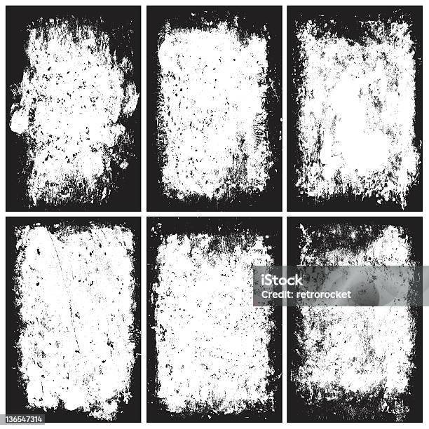 Invecchiato Frame - Immagini vettoriali stock e altre immagini di Raschiare - Raschiare, Bianco e nero, Texture - Descrizione generale