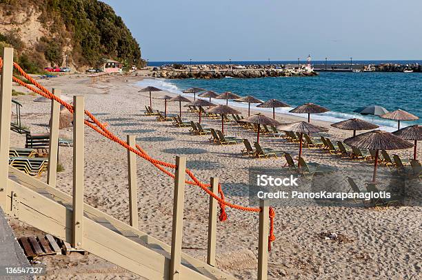 Agios Ioannis Beach At Pelion In Greece Stock Photo - Download Image Now - Aegean Sea, Arranging, Beach
