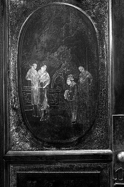 Painting on a chinese cupboard
