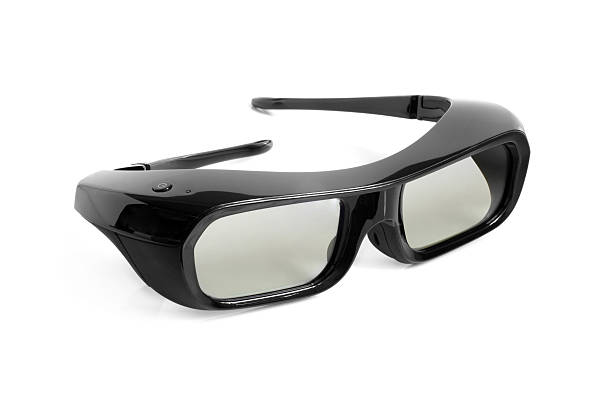 lunettes 3d sur fond blanc - 3dtv photos et images de collection