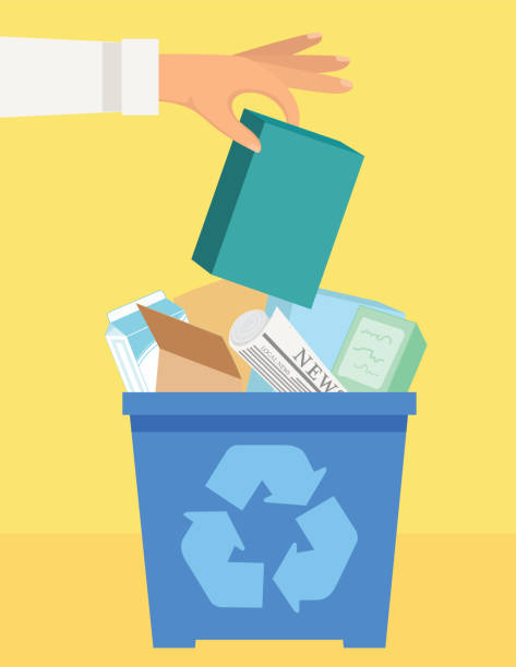 istock A Person Puts Cardboard Into A Recycling Box. Flat Colors 1365480339