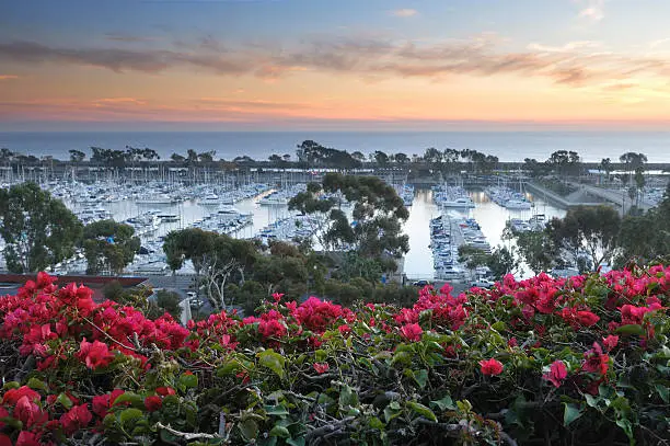 Dana Point harbor in southern California, USA.