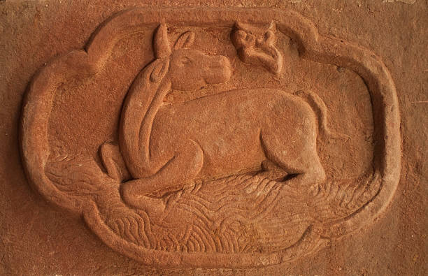 istock Horse, the ancient stone carving 136549588