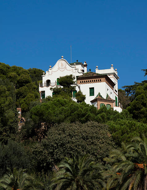 istock Parc Guell House in Barcelona Sun Clock 136549796